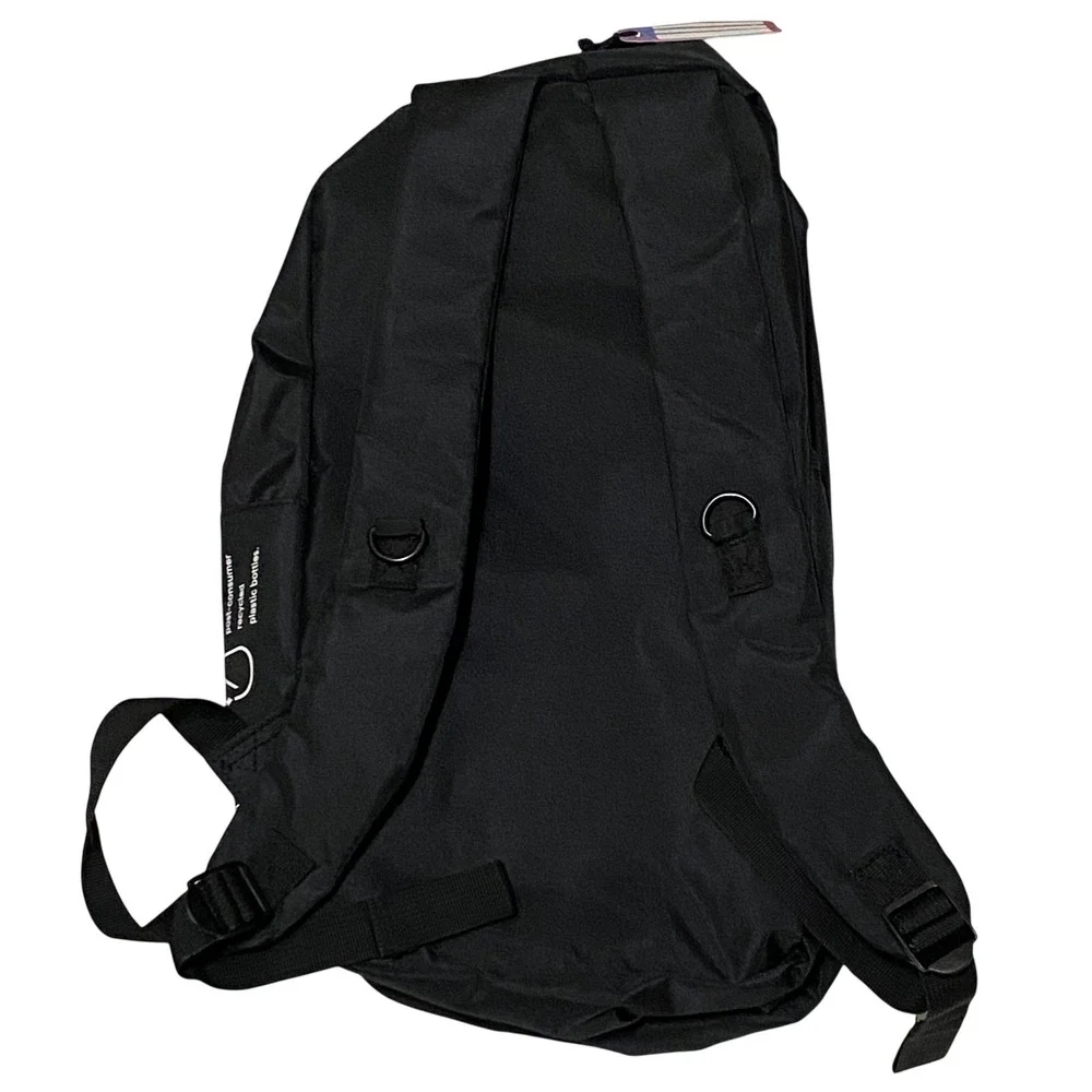 EF Education First Black Recycled Plastic Bottle Backpack Sustainable Daypack
